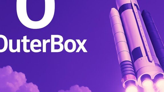 Tên Lửa Đẩy Cho Agency Marketing Mô hình tên lửa đẩy nhiều tầng với thân chính hình trụ và hai tên lửa đẩy phụ gắn bên cạnh.