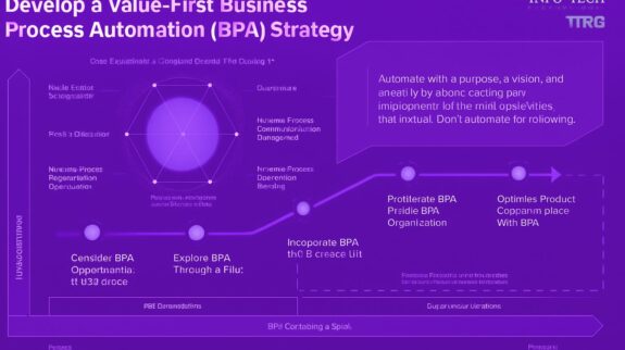 Sơ đồ Tối ưu hóa quy trình dịch vụ với BPA Sơ đồ chiến lược Tự động hóa Quy trình Kinh doanh (BPA) theo từng giai đoạn, tập trung vào việc tạo ra giá trị đầu tiên.