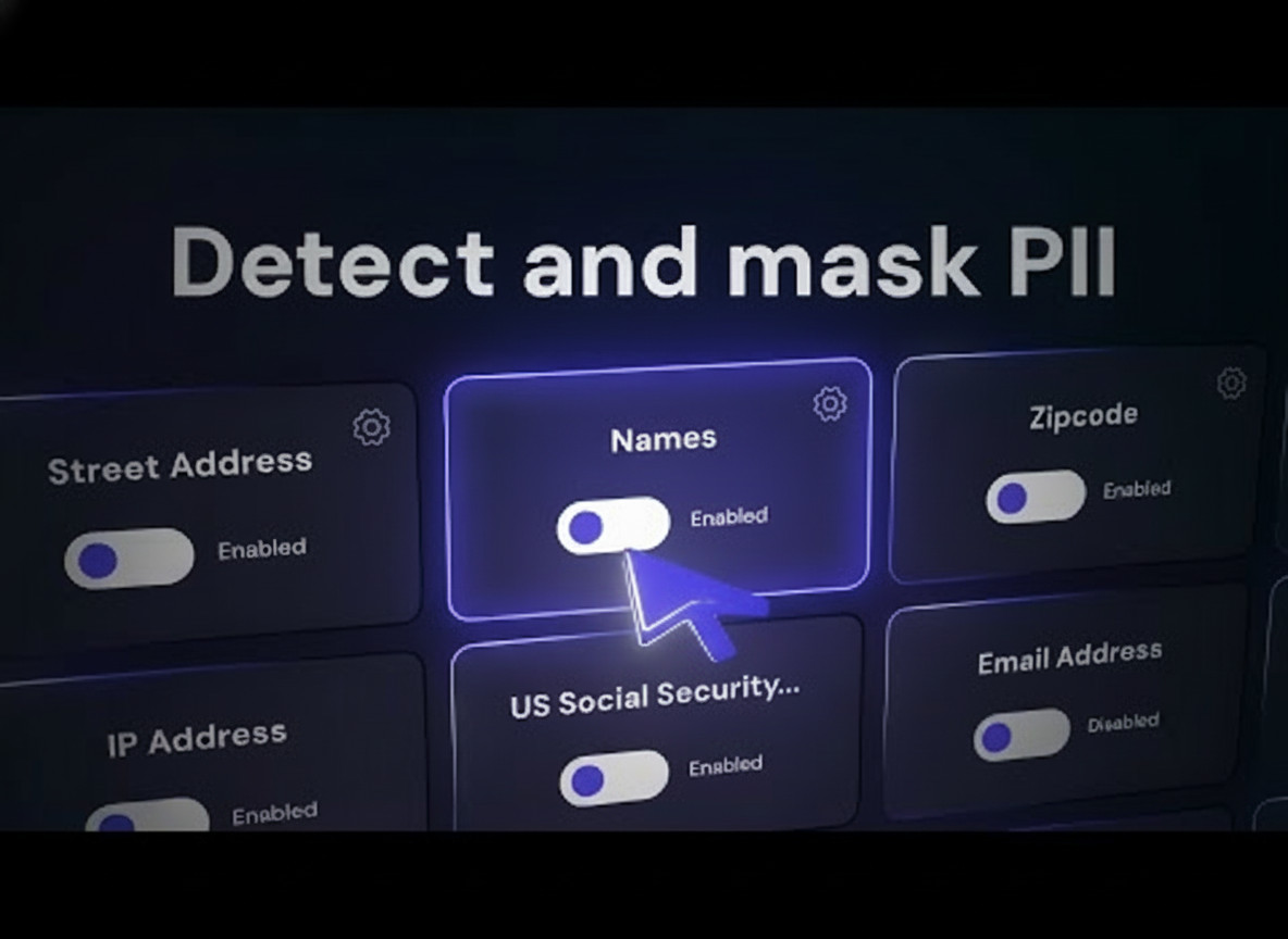 Bảo Mật Dữ Liệu Trong Phần Mềm Email Marketing Giao diện phần mềm với tính năng phát hiện và che giấu thông tin cá nhân nhạy cảm (PII) như tên, địa chỉ.