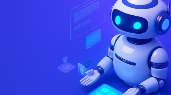 Robot Hỗ Trợ Thông Minh Robot thông minh với thiết kế hiện đại và chi tiết tinh xảo.