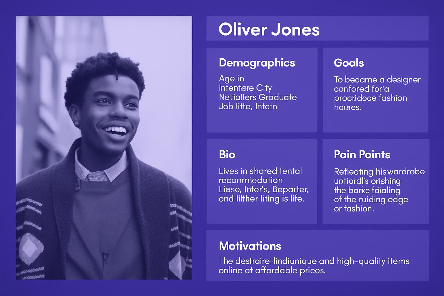 Hồ Sơ Khách Hàng Cho Content Marketing Một mẫu hồ sơ người dùng (user persona) mô tả chi tiết chân dung khách hàng Oliver Jones cho chiến lược content marketing.