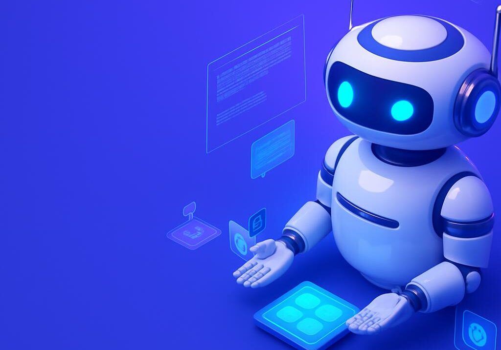 Robot thông minh với thiết kế hiện đại và chi tiết tinh xảo.