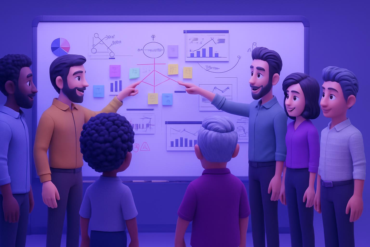 Sơ đồ quy trình làm việc trên giao diện công cụ automation, với các khối chức năng và các đường kết nối trực quan.